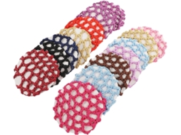 Rede elástica para cabelo em poliéster, acessório reutilizável, diversos estilos.
