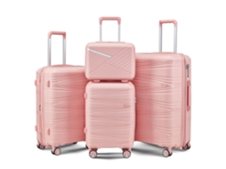 Conjunto 4 Malas Pp 20/24/28 Pol Nécessaire 14 Pol Fechadura VELTRIX