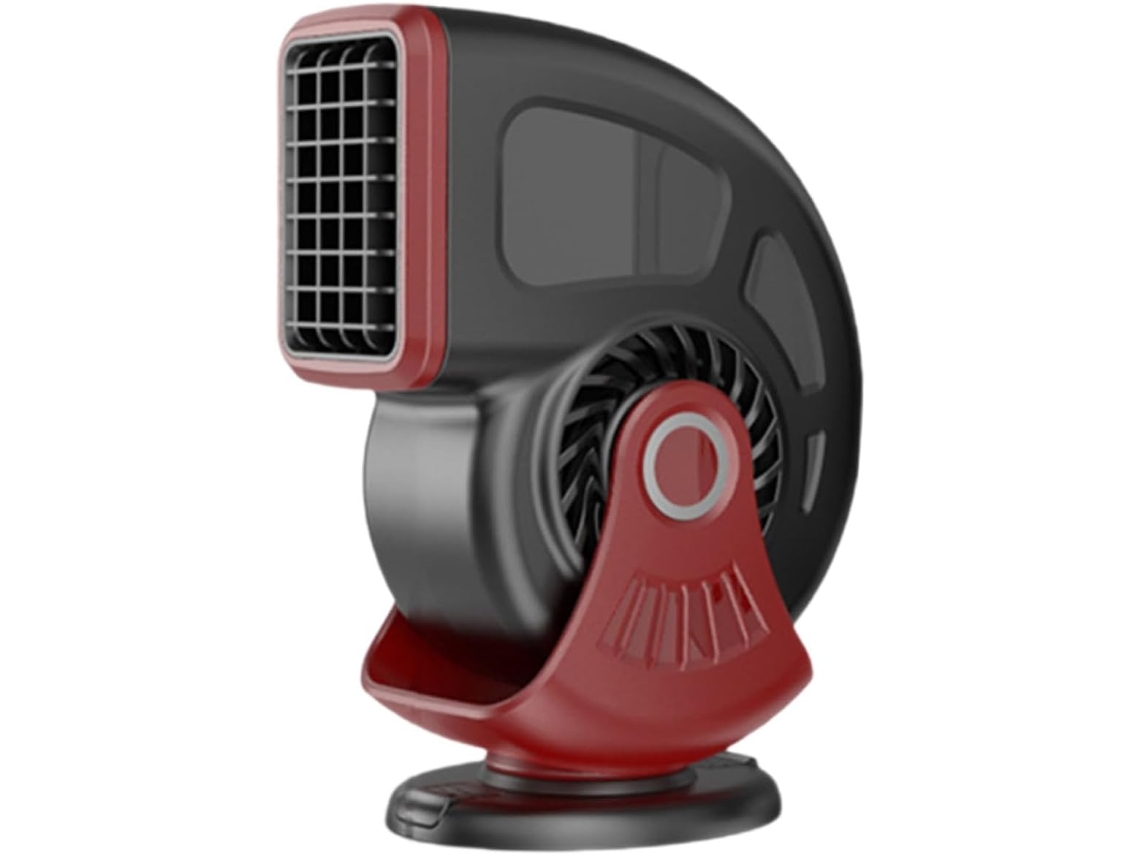 Aquecedor Portátil Para Carro E Desembaçador De Para-brisa 12v Preto E Vermelho, Para Uso Doméstico E Automotivo.