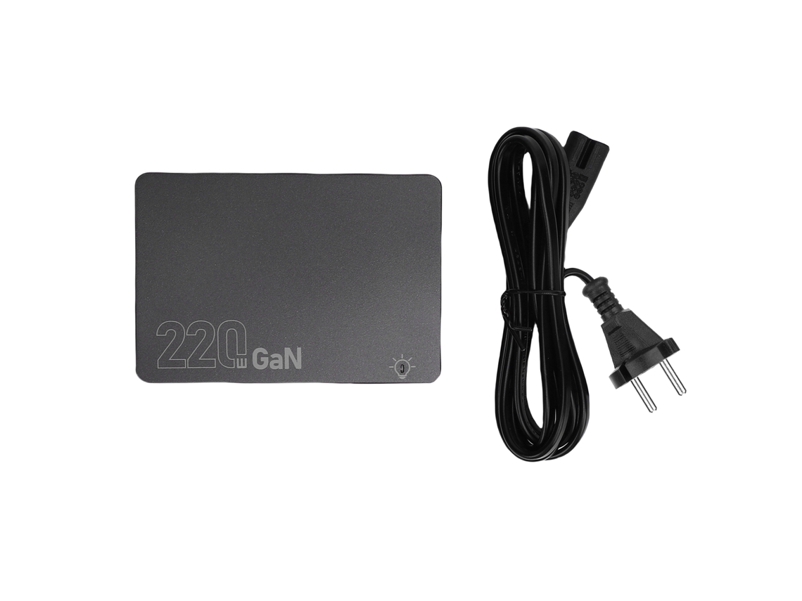 Estação De Carregamento Desktop Laxiscreed Com Tecnologia Gan, 220w Para Carregamento Rápido
