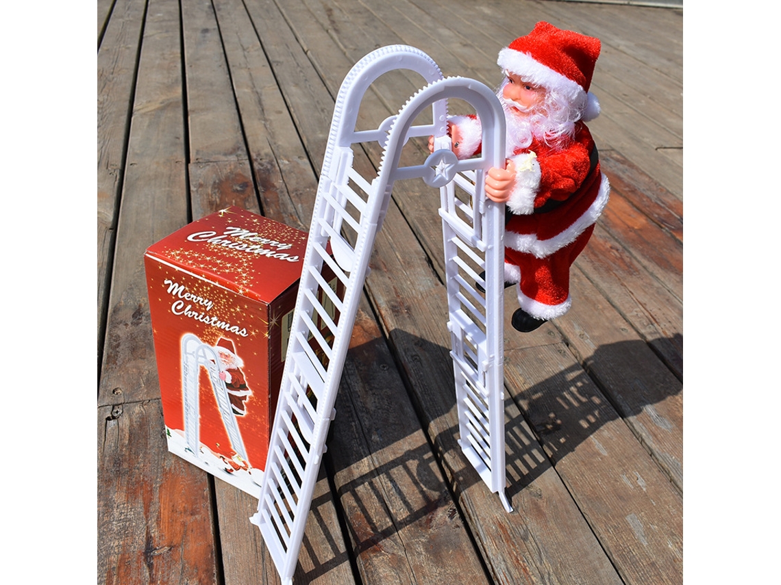 Ornamento de Cervo de Escada de Natal NANA Escada Dupla Branca