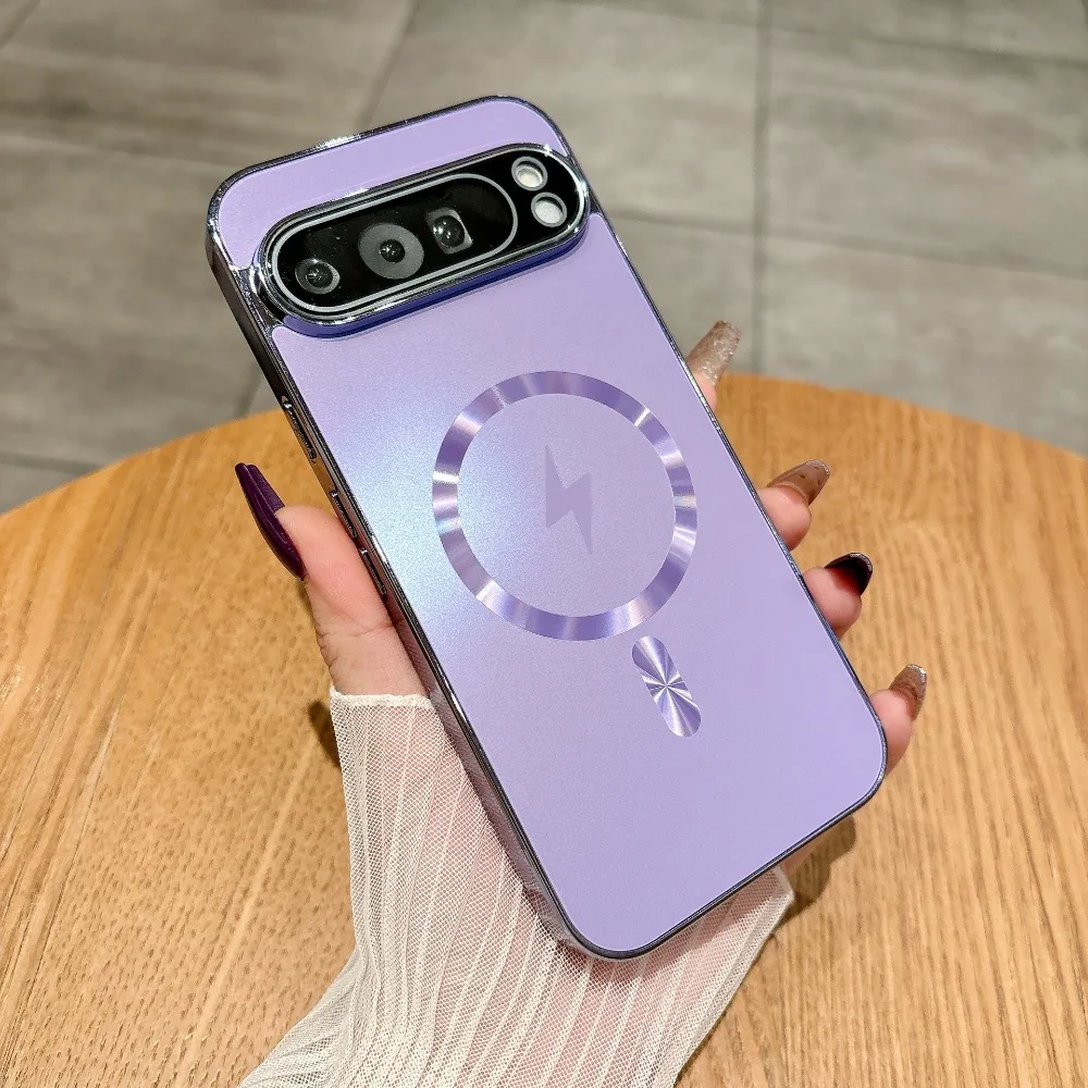 (roxo, Google Pixel 11 Pro Xl) Protetor Magnético Para Lente Da Câmera Com Suporte Magsafe, Capa Traseira Em Policarbonato Resistente A Impactos.