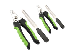 Lurelia Kit De Manicure Pet, 4 Peças, Cortador E Lima, Ergonómico, Antiderrapante, Preto