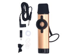 Mali kazoo Elétrico com Captador Metal Premium Instrumento Musical para Acompanhamento Ouro