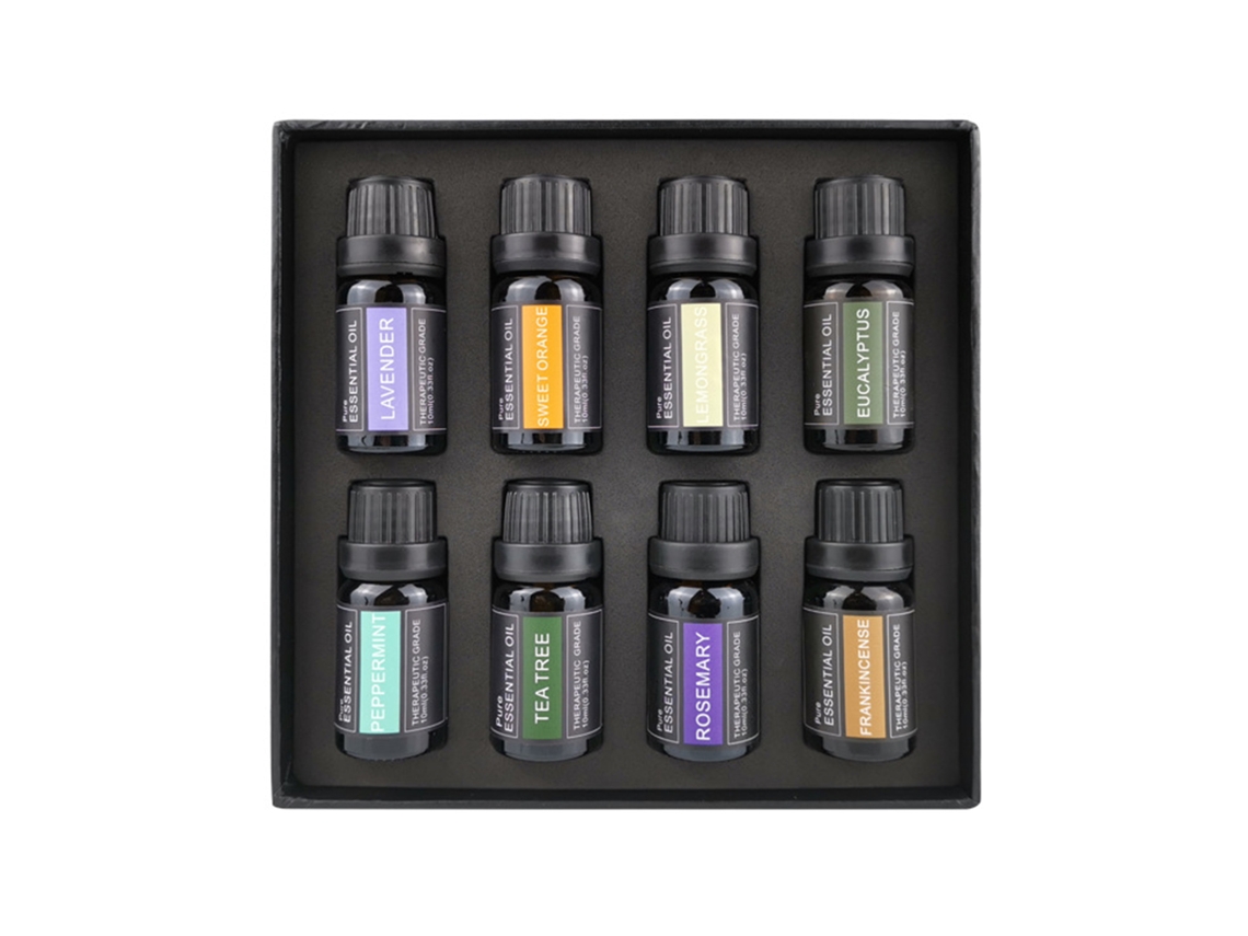 10ml/bottle 8pcs Pure Essential Oils (humidifier Aromatherapy) (massage) Eoocoo