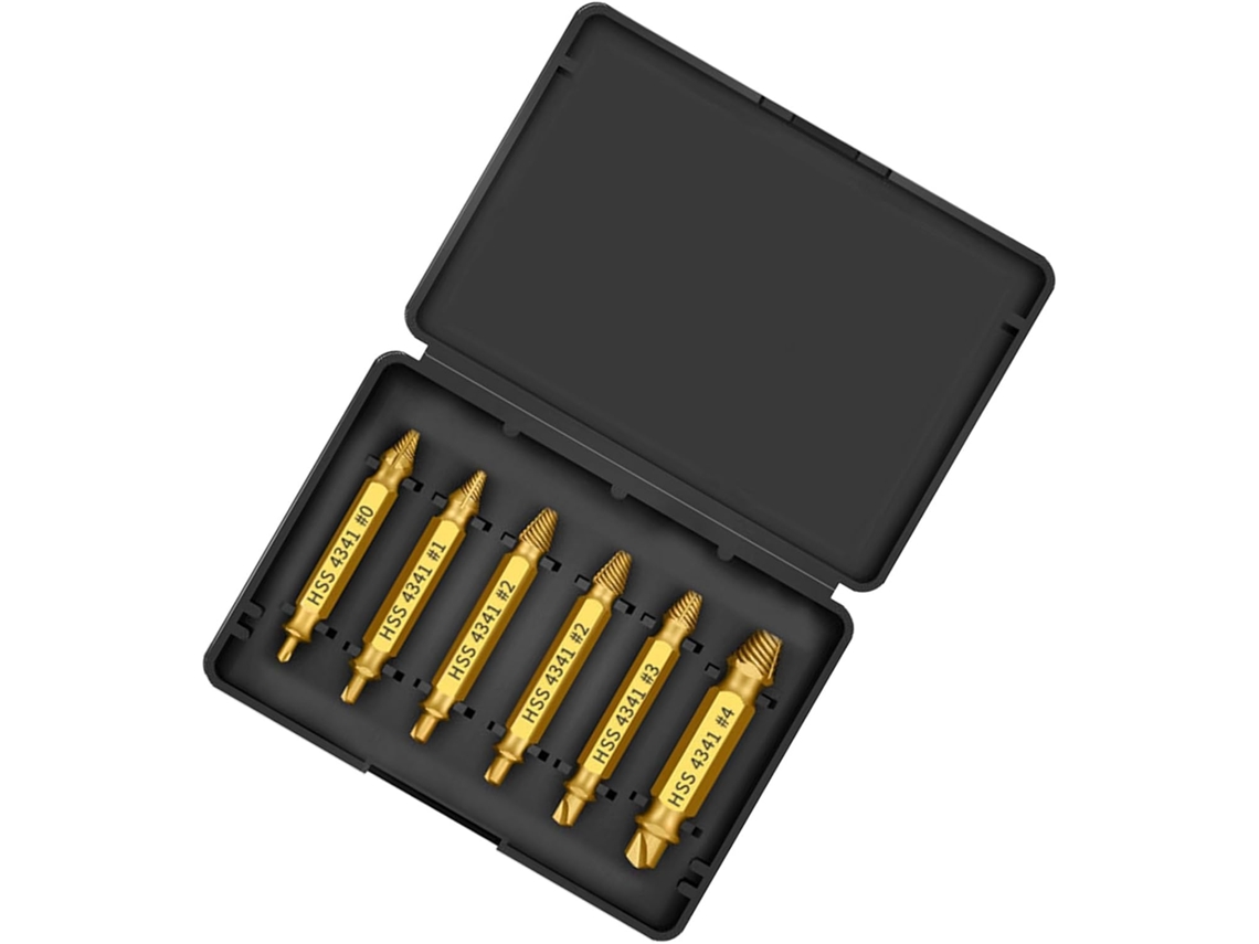 Conjunto Extrator De Parafusos Quebrados E Removedor Porcas Para Uso Doméstico.