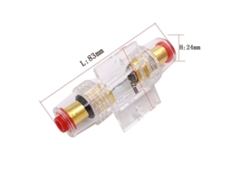 Porta Fusible Agu En Línea Chapado En Oro Y Fusible Agu De Vidrio Chapado En Oro 100a Para Automoción