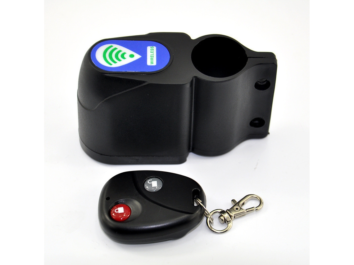 Lurelia Cadeado Bicicleta, Antirroubo, Alarme 105db, Controlo Remoto, Sem Fios, Chave, Portátil, Conjunto 2 Peças, 2x9,6x6cm