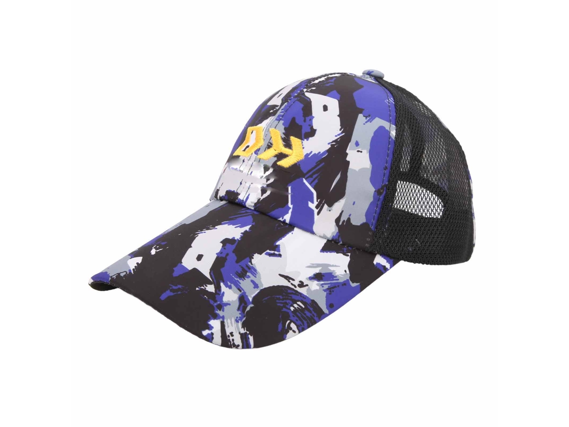 Chapéu de Sol Ajustável para Pesca Camping Preto Azul