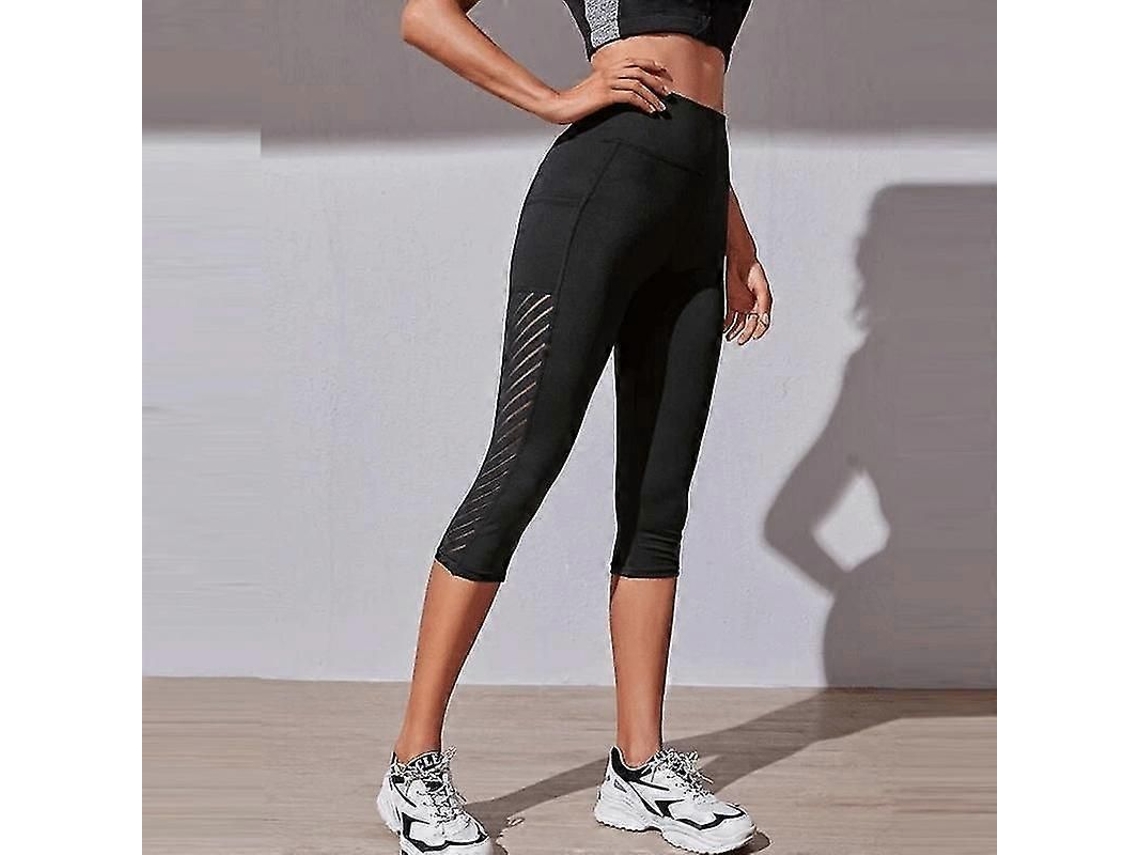 Conjunto de Verão Fasst de Duas Peças para Mulher, Blusa Gola Redonda, Calças Curtas | S/MARCA