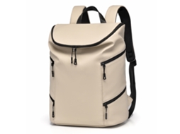 Mochila de Rolltop HENTEN HOME Impermeável para Portátil 15.6" Amêndoa