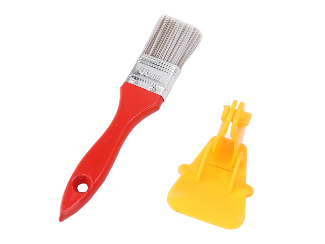 Pincel de Pintura Angular com Cabo de Madeira Reutilizável para Parede e Móveis Primerox S/MARCA