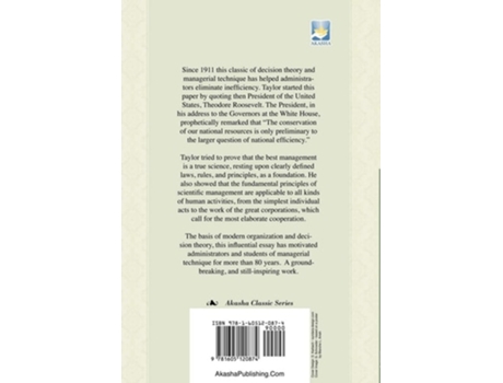 Livro The Principles Of Scientific Management De Frederick Winslow Taylor (inglês - Capa Dura)