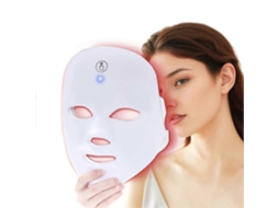 Terapia com Luz Vermelha para o Rosto, Máscara de Led Azul, Facial 7 Cores Cuidad os a Pele em Casa, R GOKOCO