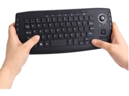 Lurelia Mini Teclado Sem Fio 2.4g Com Trackball, Dongle Usb, Controlo Multimédia, Pc Mac Xbox Ps