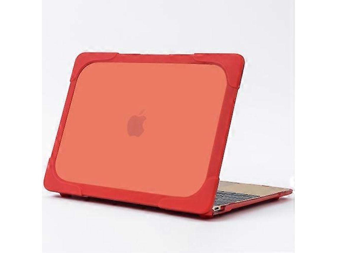 Capa Protetora Antiqueda Bicolor Tpu Pc Para Laptop Macbook Retina 12 Polegadas A1534 Aquaforge (vermelha)