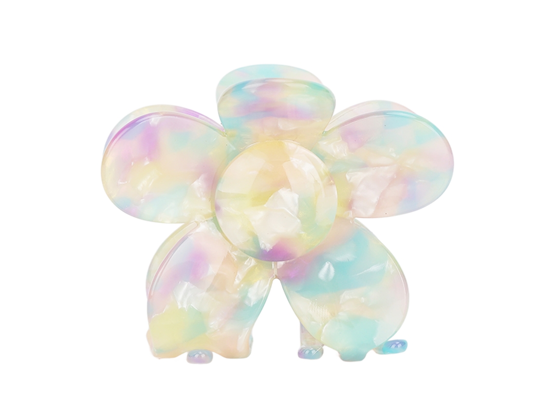 Prendedor De Cabelo Em Forma De Flor De Acetato Plástico Claw Clip Colorido Roxo Para Mulheres E Meninas