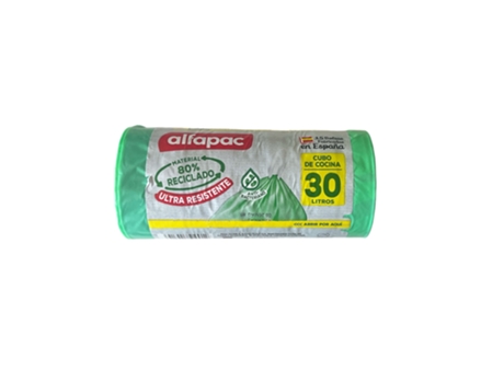 Sacos de Lixo ALFAPAC 15U 'Antibacteria' 55X60Cm 30L Autovedantes