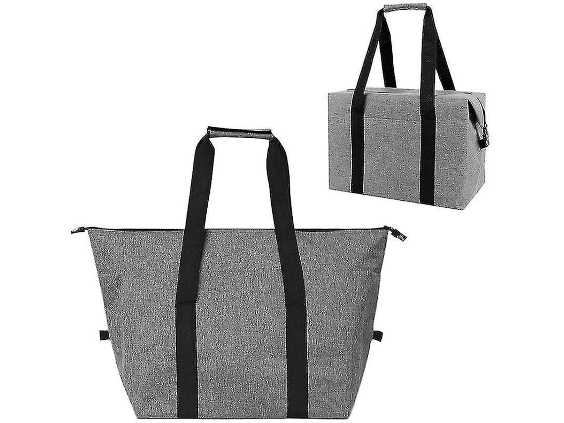 Saco Grande Dobrável Isolado , Saco Isolado de 20 L, Cesto de Compras Dobrável, Grande Dobrável em GOKOCO (cinzento)