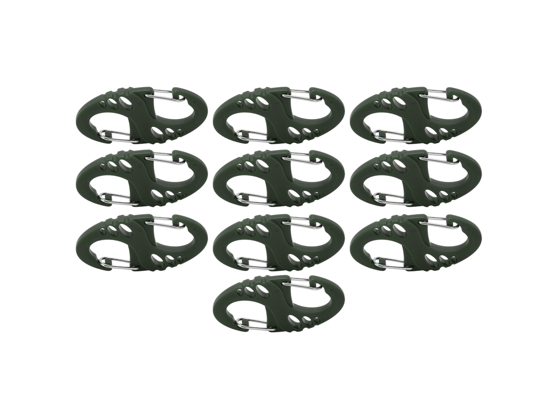 Gancho Chaveiro S/8 Forma Molle Mochila Verde Militar 10pcs