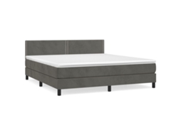 Box Spring Bed, Box Spring Beds Vidaxl Cinzeto Veludo (180 X 200 Cm)