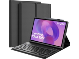 Capa Com Teclado Para Lenovo Idea Tab Plus 12.1“ Teclado Sem Fios Destacável Com Função De Ativação/desativação Automática Preto Hexinyigjly