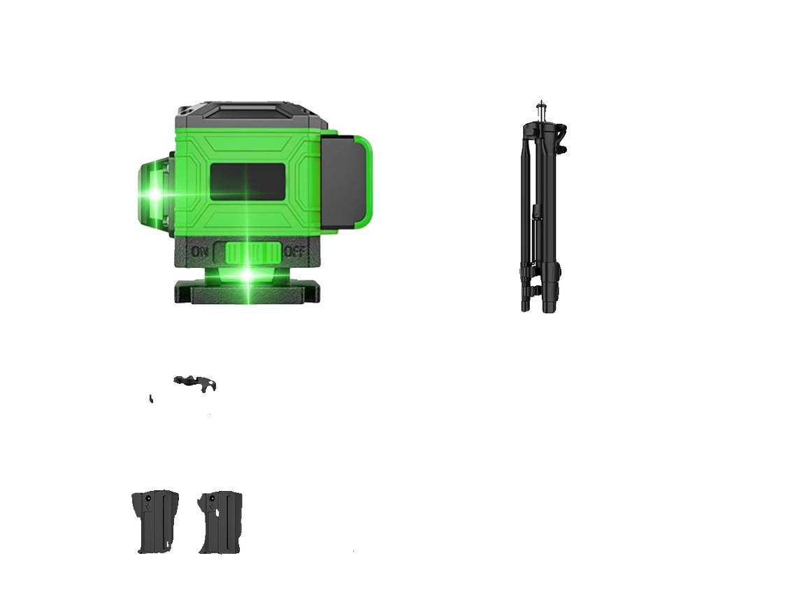 Nível A Laser, Função Vertical E Horizontal, Design Durável, 12 Linha + Tripé + Bolsa De Pano