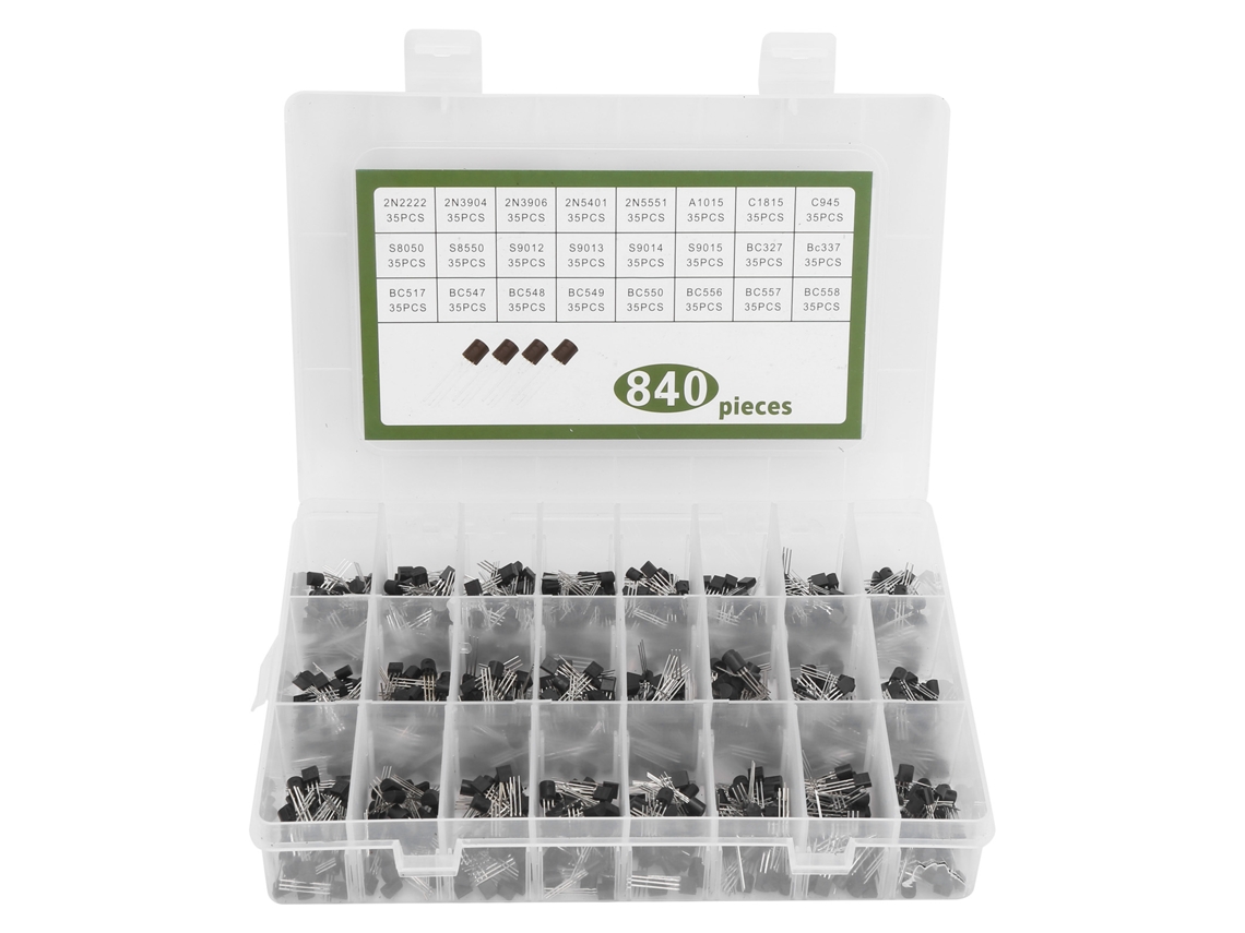 Kit de Transistores de Potência 840 Peças Triodo To-92