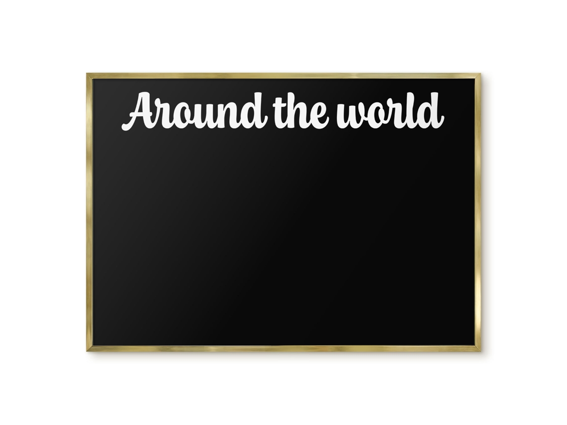 Magnetic Glass Board Around The World For The Hall Espelharte (100x70 Cm)