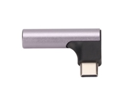 Adaptador USB-C a 3,5 Mm con Chip DAC, Compatible con Convertidor de Auriculares 32 Bits y 384 Khz, Gris S/MARCA