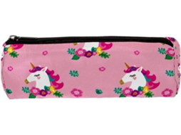 Tenho lápis com estampa de unicórnio rosa e flores.