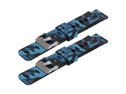 Pulseira de Relógio de Silicone EOOCOO (adequada para a Amazfit Bip Youth Edition, Substituição Camuflagem Azul)