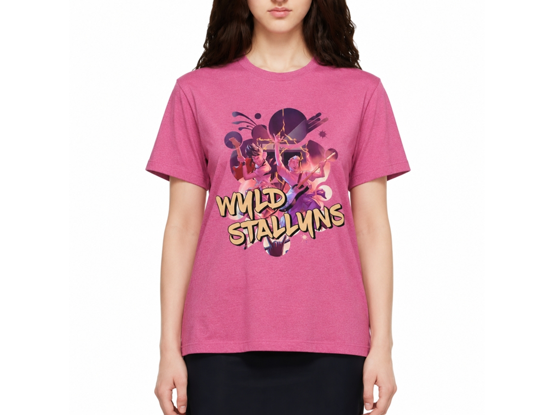 Rockinstone Bill And Ted Wyld Heather Retro Pink Adult T-shirt Size:xxxl