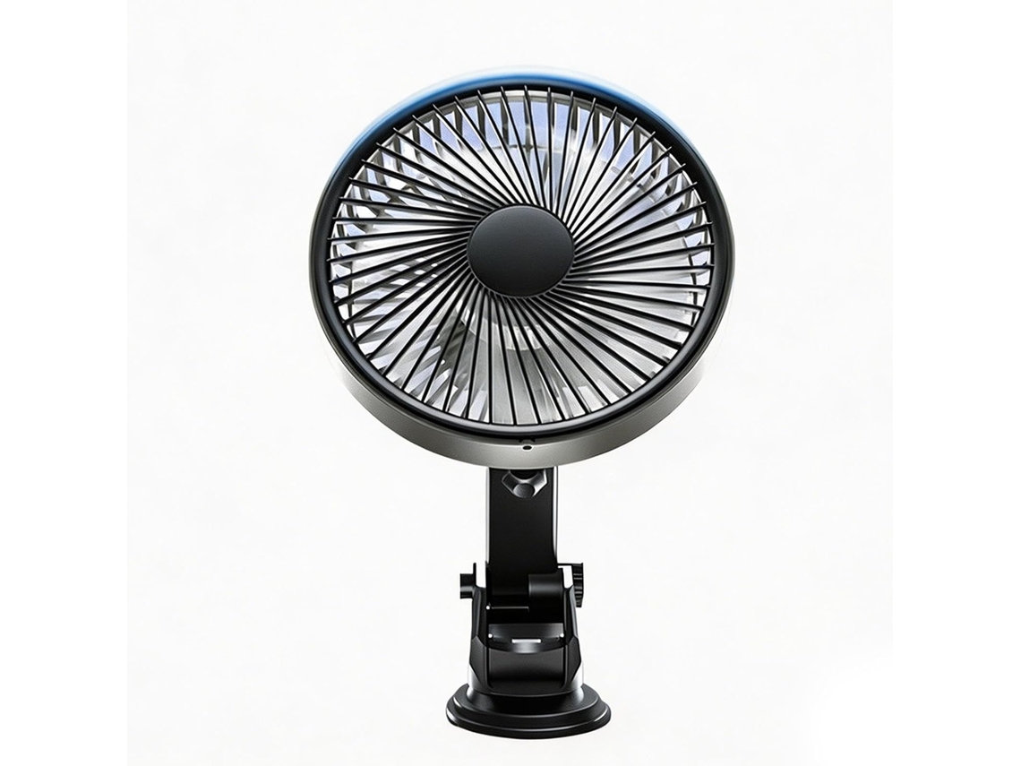 Ventilador Para Carro Com Ventosa Giratória, Acessórios Para Carro