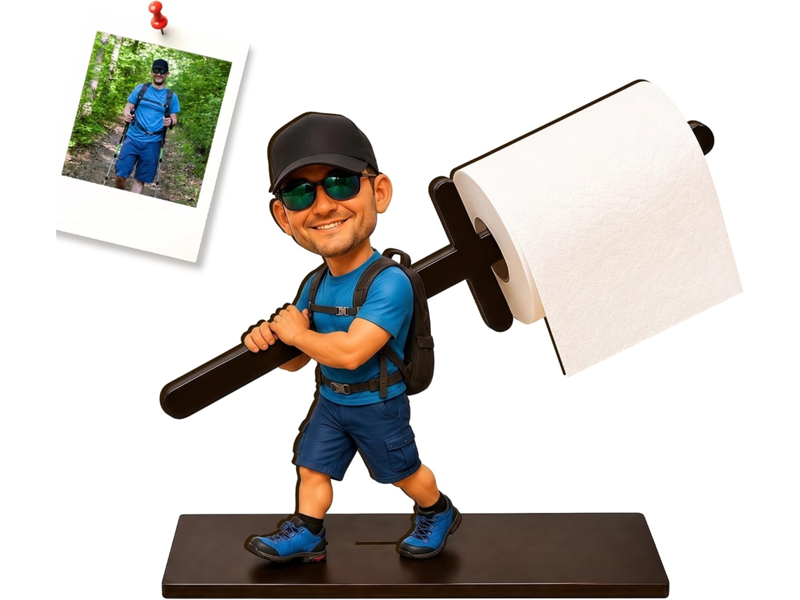 Porta Papel Higiênico Personalizado Com Foto, Suporte De Madeira Personalizado Com Figura, Presente Divertido Para Casa