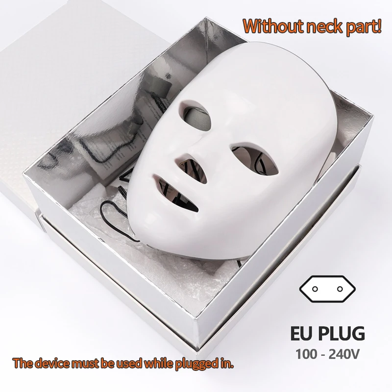 (plugue Ue) Dispositivo De Beleza Com Máscara Facial Led, Para Tratamento Facial De Spa Em Casa.