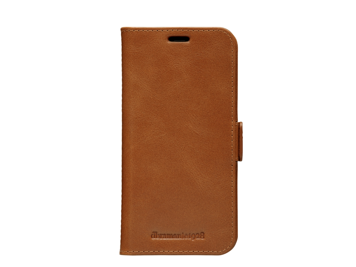 Capa Fólio para iPhone 12 DBRAMANTE1928 Pele Castanho