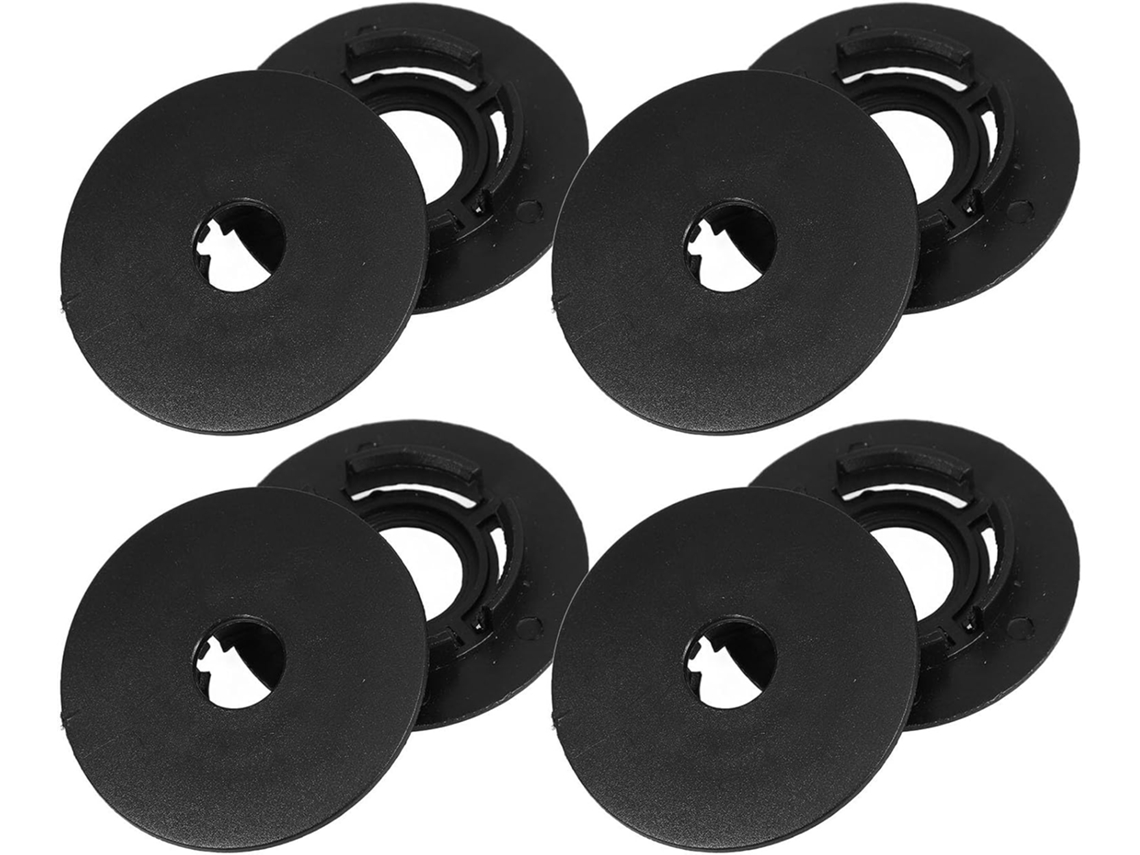 Clipes de fixação para tapetes de carro em ABS preto, conjunto de 4 unidades, design antiderrapante.