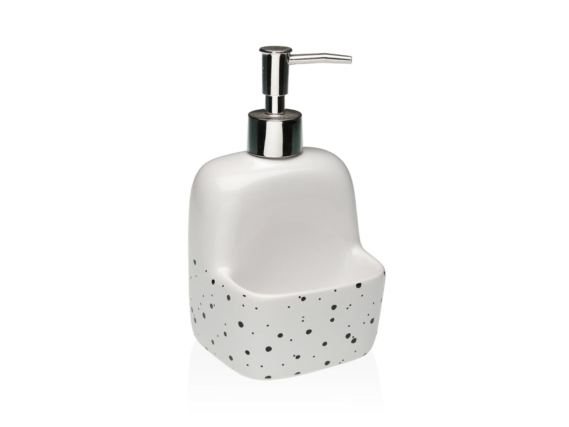 Dispensador de sabonete Versa Speckle (cerâmica branca)