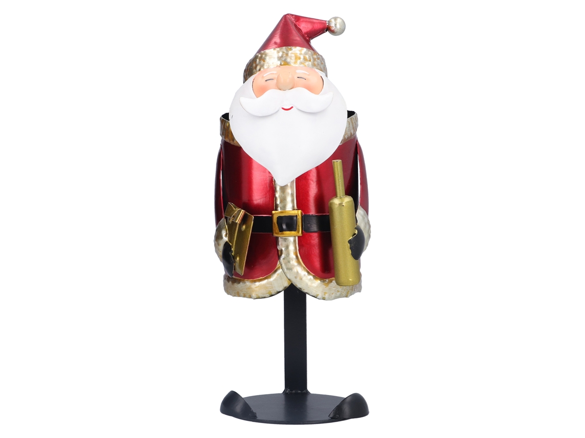 Suporte de Vinho Papai Noel Decoração Mesa Natal Presente | S/MARCA
