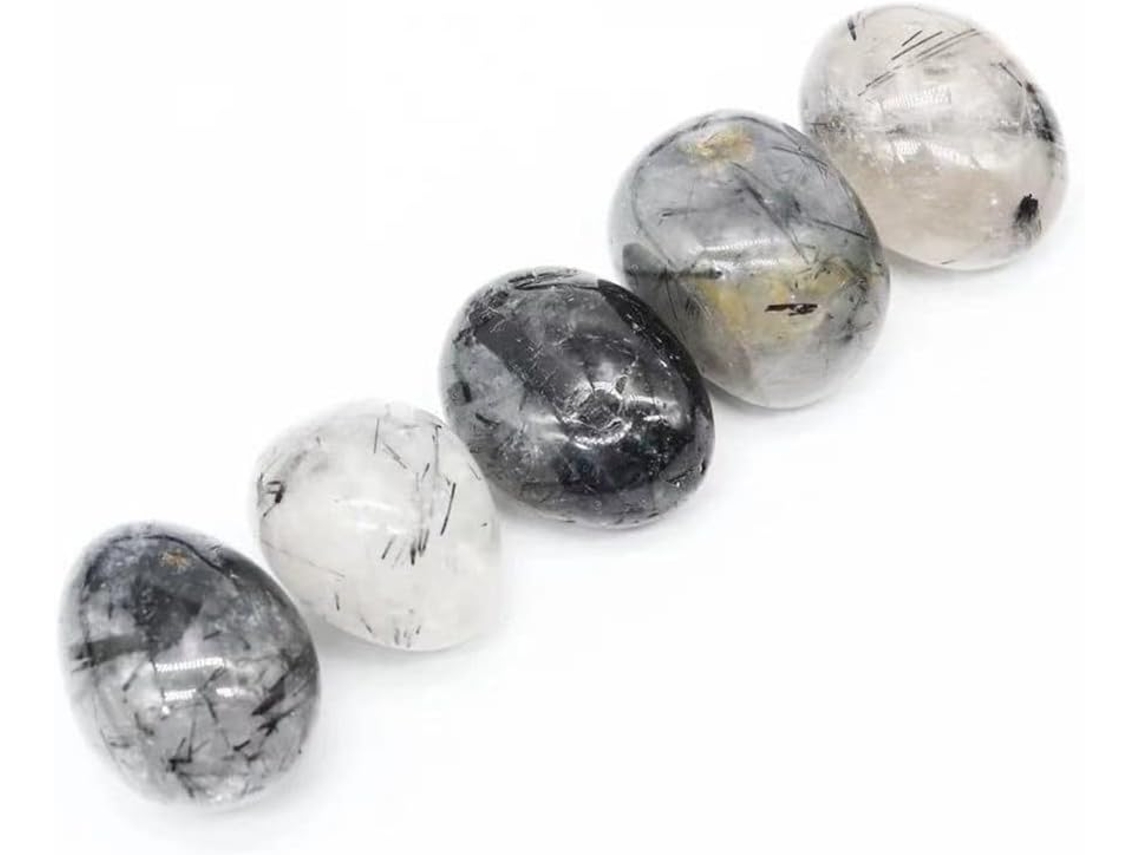 Cristal Turmalina Preto Natural Bruto 100g Pedra Rolada de Cristal 18mm-25mm para Decoração