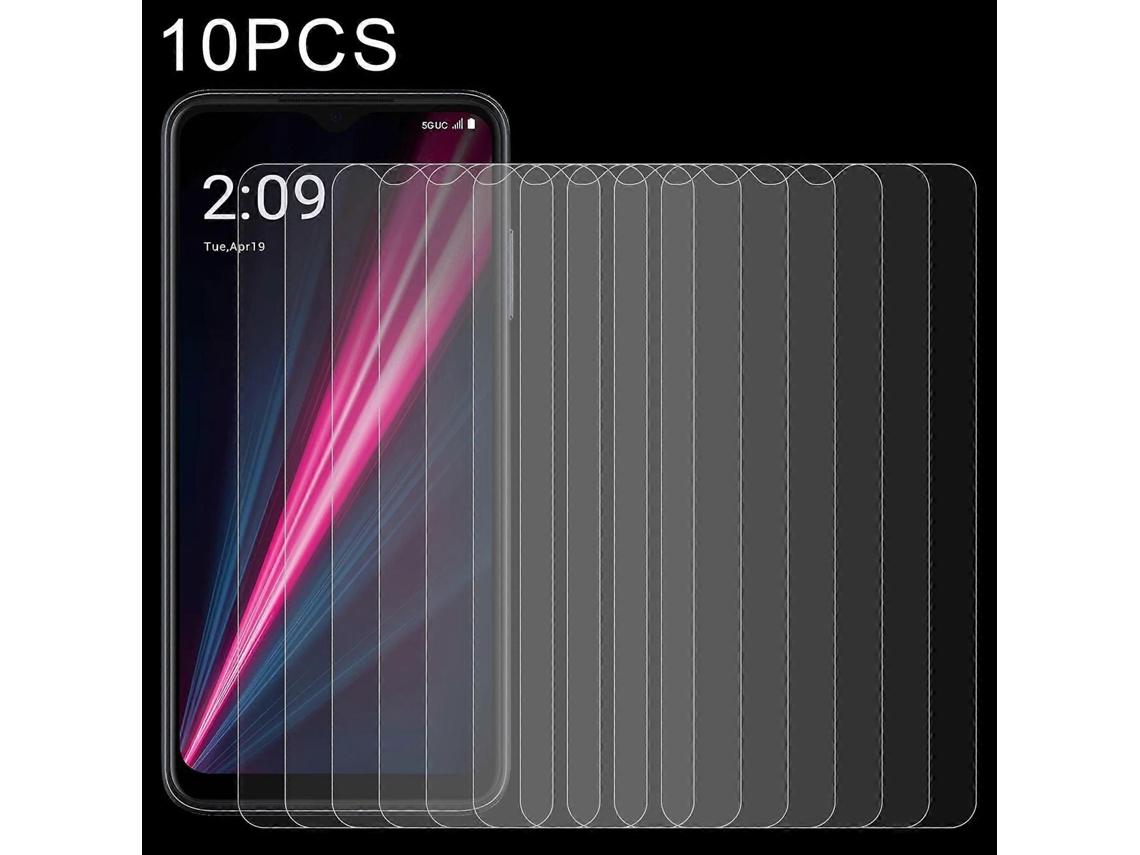 Conjunto 10 Películas De Vidro Temperado 9h 2,5d Com 0,26 Mm Para T-mobile Revvl 6 Pro 5g