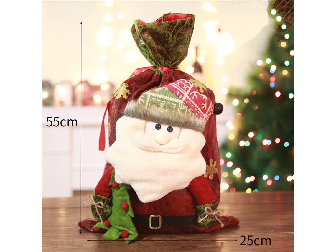 Saco De Presente De Natal (estilo Papai Noel, Para Doces E Presentes) Eoocoo