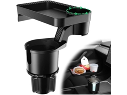 Suporte de Copo Expansível para Carro Suporte de Copo Multifuncional para Bandeja de Carro com Base de Mesa Giratória 360 Aj29