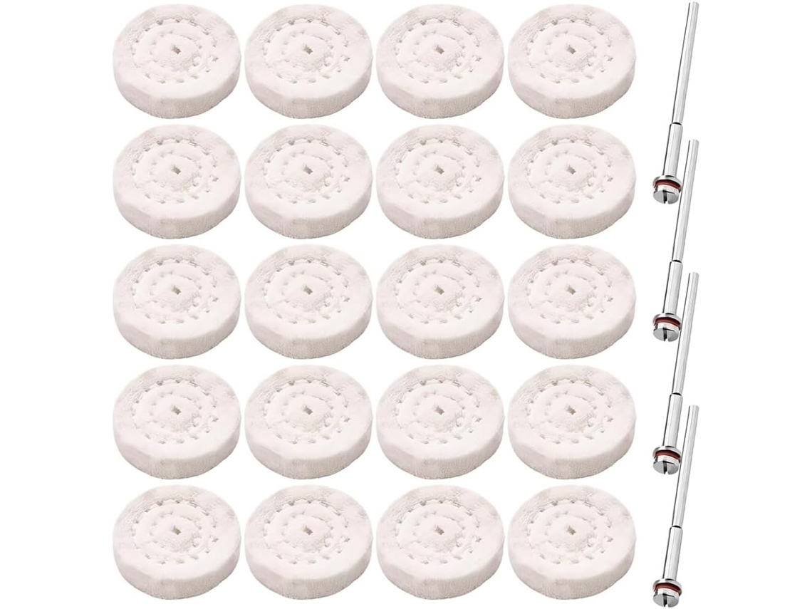 Conjunto De 24 Discos Polimento, Mini Algodão 25 Mm Para Joias,