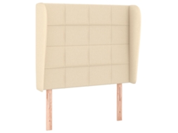 Headboard, Headboards Vidaxl Creme Tecido (93 X 23 X 118/128 Cm)
