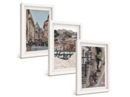 Composição De Quadros Ruas Charmosas Da Cidade Portuária Espelharte (3 Peças 20x30 Cm)