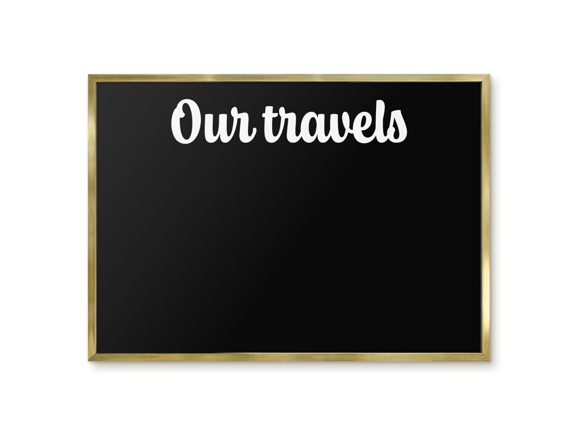 Magnetic Glass Board Our Travels For The Hall Espelharte (70x50 Cm)