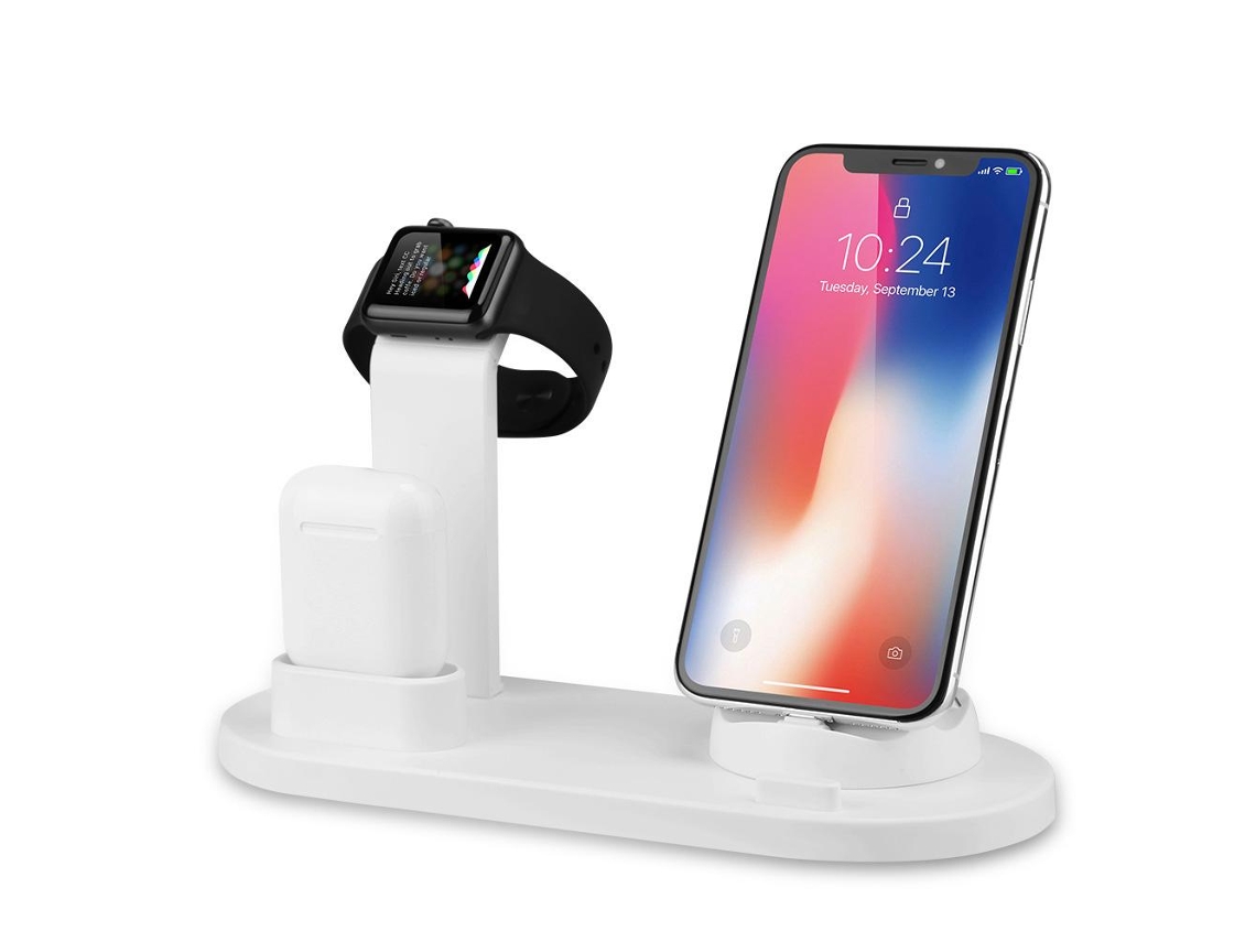 Estação De Carregamento 3 Em 1: Tipo C, Micro Usb, Lightning