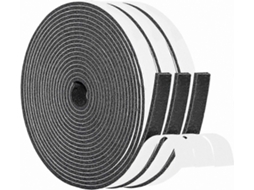 Fita De Vedação Resistente Às Intempéries Para Portas E Janelas, 3 Rolos De 15 Mm X 5 Mm X 15 M, Preto E Branco, 5 M Cada